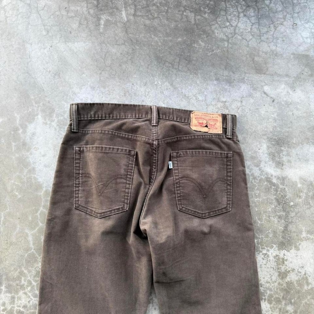 Vintage Levi's brown corduroy wide leg pants men's size tagged 33x30 - Picture 6 of 8